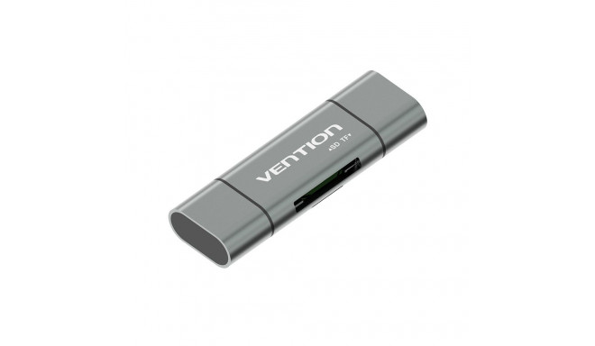 Memory Card Reader - Vention USB3.0 Multi-function Card Reader 5000 Mbit/s Gray Metal