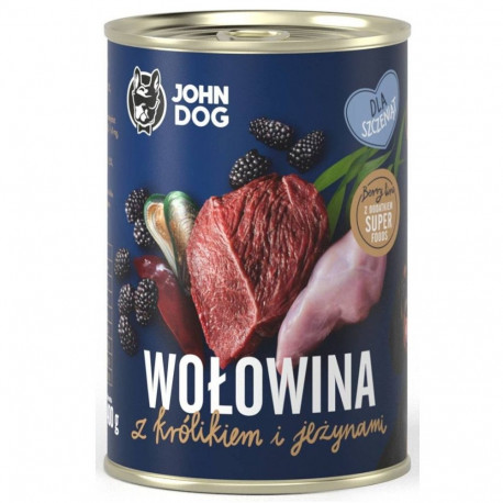 Dog Food - JOHN DOG Berry Line Puppy Beef with Rabbit and Blackberries 400g