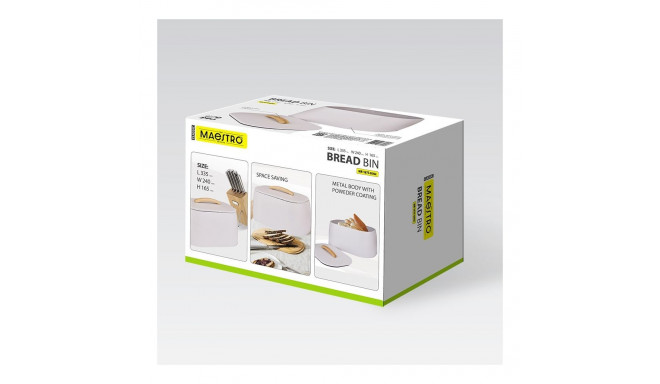 Kitchen Storage - Maestro Breadbox MR-1675 Stainless Steel Beige