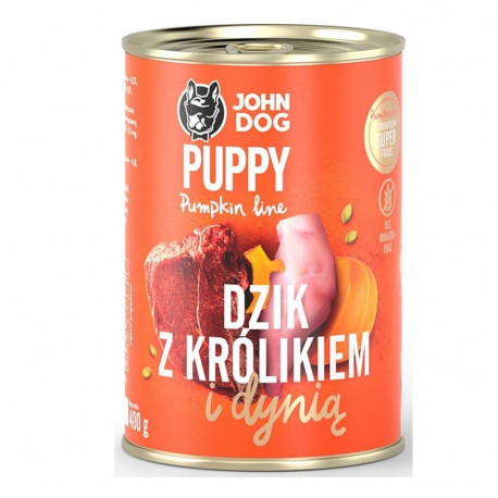 Dog Food - JOHN DOG Pumpkin Puppy Wild Boar with Rabbit & Pumpkin 400g