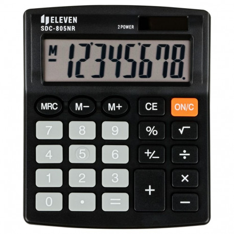 Calculator - Eleven SDC-805NR 8-Digit Solar/Battery Plastic 87g