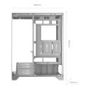 Computer Case - Mars Gaming MCPRISMA Midi Tower, RGB, Tempered Glass, Black