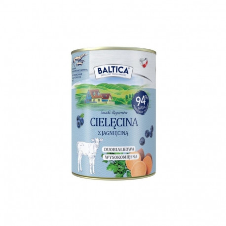 Dog Food - BALTICA Smaki regionów Veal with Lamb 400g Gluten-Free