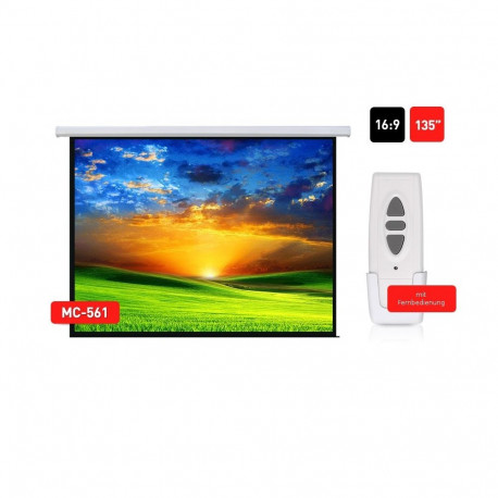 Projection Screen - Maclean MC-561 135" 16:9 Electric Wall/Ceiling White