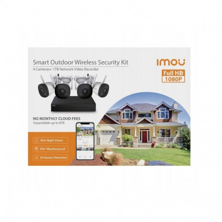 Surveillance Camera Set - Imou KIT/NVR1104HS-W-S2 4x2MP WiFi Cameras 1TB HDD