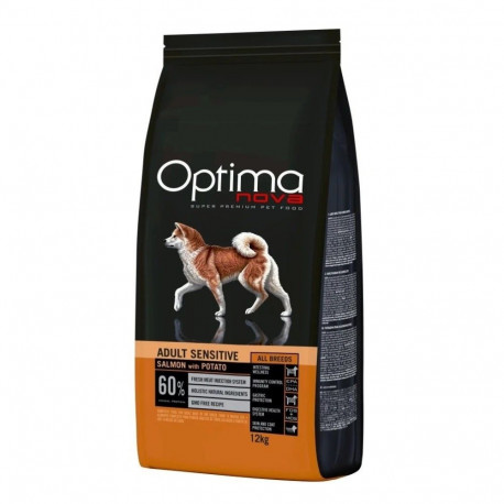 Dog Food - Optimanova Adult Sensitive Salmon & Potato 12kg Grain-Free