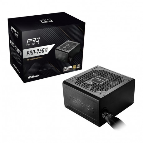 Power Supply Unit - ASRock PRO-750G 750W 80 PLUS Gold ATX Black