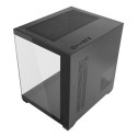 Computer Case - Mars Gaming MC-VIEW2 Mini Tower (TACENS, micro ATX, tempered glass, black)
