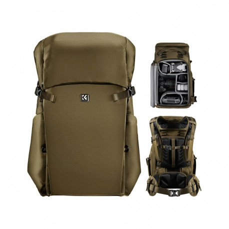 Camera Backpack - K&F Concept Star Wander 04 30L with Laptop Pocket Khaki