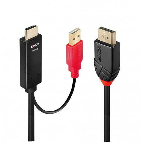 Adapter - Lindy HDMI to DisplayPort 4K30Hz 0.5m Cable
