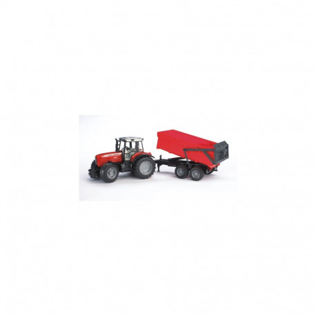 Toy Tractor - Bruder Massey Ferguson 7480 with Tipping Trailer