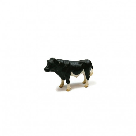 Collectible Figurine - Schleich Holstein Bull Hand-Painted Black and White