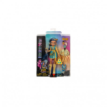 Toys, Games & Collectibles - Mattel Monster High Cleo De Nile Doll with Pet Dog Blue Streaked Hair