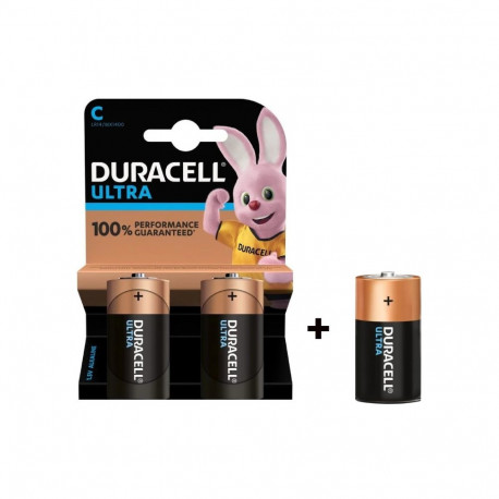Battery - Duracell Ultra C LR14 3 Pack Batteries