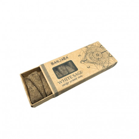 Smudging Cone - Banjara Pyramid White Sage 11.3x5x1.7 cm, 10 pcs