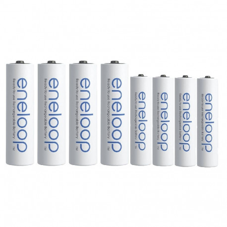 Battery - Panasonic Eneloop 4 AAA + 4 AA Rechargeable NiMH Batteries