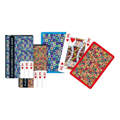 Playing Cards - Piatnik Dots Bridge Cards 2 Decks 55 Cards Red Blue