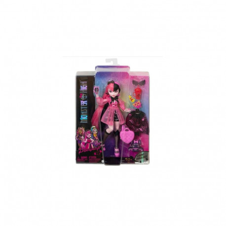 Toy Doll - Mattel Monster High Draculaura Doll with Pet Bat, Pink and Black Hair