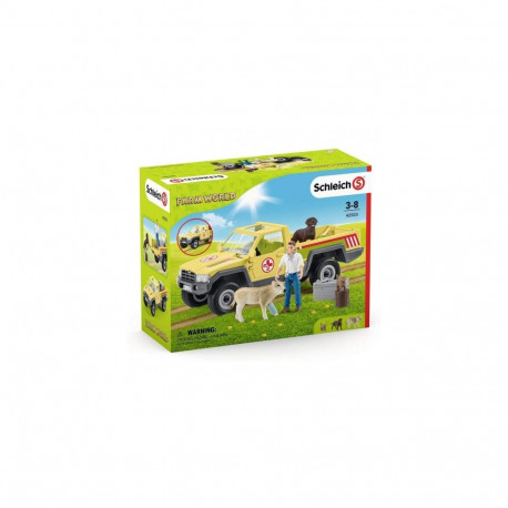 Toy Set - Schleich Farm World Veterinary Visit To The Farm (Veterinarian, Animal Figures)