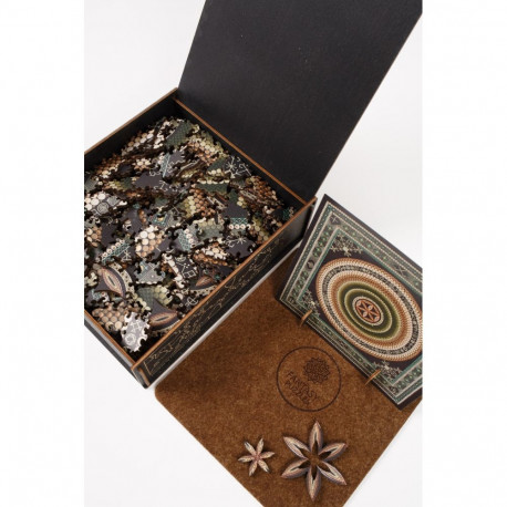 Puzzle - Fantasy Puzzles Mandala BALTŲ SAULĖ Wooden Puzzle 360 Pieces 45x45 cm