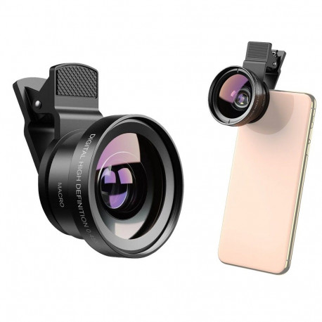 Mobile Phone Lens - Apexel APL-0.45WM 0.45x Wide Angle + 12.5x Macro Lens