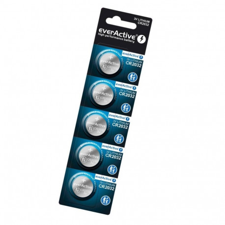Lithium Battery - everActive CR2032 5-Pack Button Cell