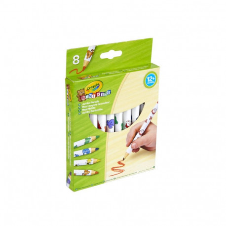 CRAYOLA MINIKIDS 8 suurt dekoreeritud pliiatsit