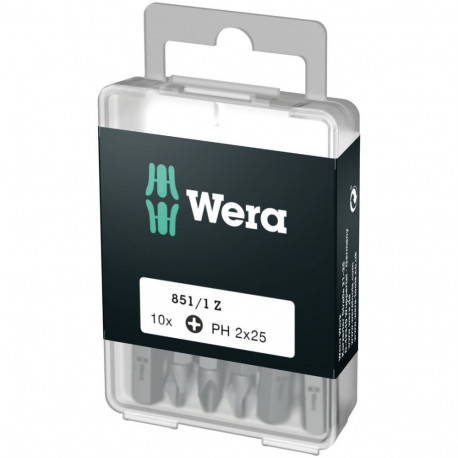 Wera 851/1 DIY-box Standard otsakud 10tk, PH 2 x 25mm