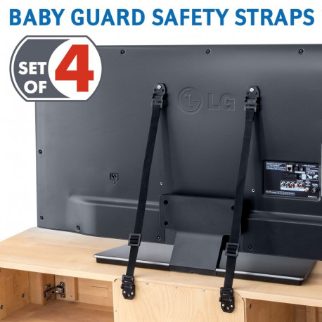 Tatkraft Protect Heavy Duty TV Safety Strap, Anti-Tip TV  Furniture Strap