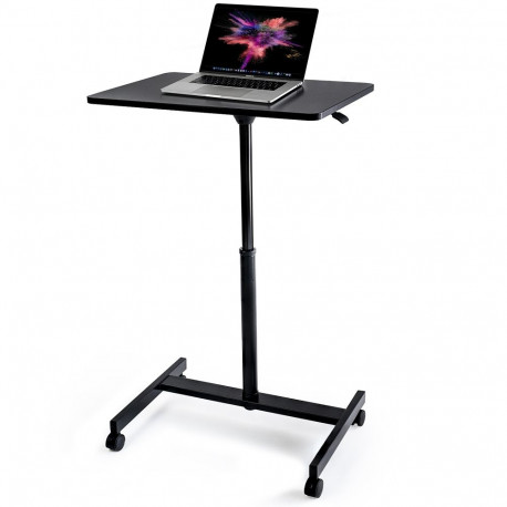 Tatkraft Focus Airlift Pneumatic Sit-Stand Laptop Desk with Wheels, Adjustable Height 29 – 45 inch E