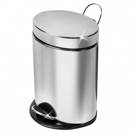 ArtMoon Saturn Stainless Steel Oval Pedal Bin capacity 5L Shiny