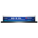 1x10 Verbatim BD-R Blu-Ray 50GB 6x Speed, white blue Cakebox