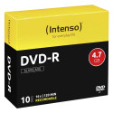 1x10 Intenso DVD-R 4,7GB 16x kiirus, slimcase