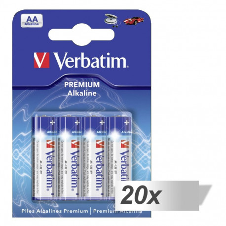20x4 Verbatim Alkaline battery Mignon AA LR6              49921