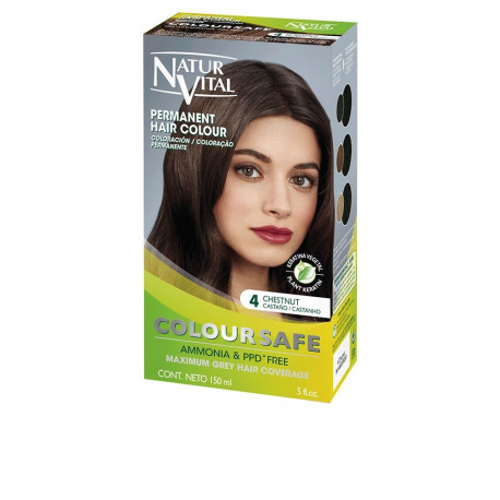 NATUR VITAL COLOURSAFE tinte permanente #4-castaño
