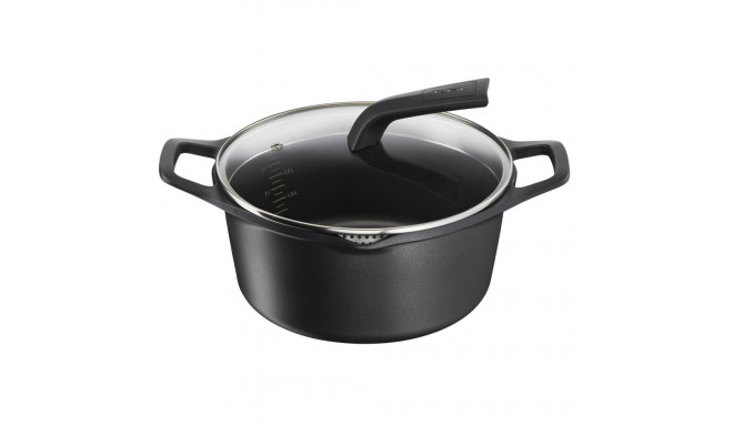 Casserole with lid Tefal E2494644 Black Ø 24 cm