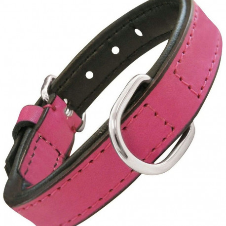 Dog collar Gloria Padded Fuchsia (35 x 1,5 cm)