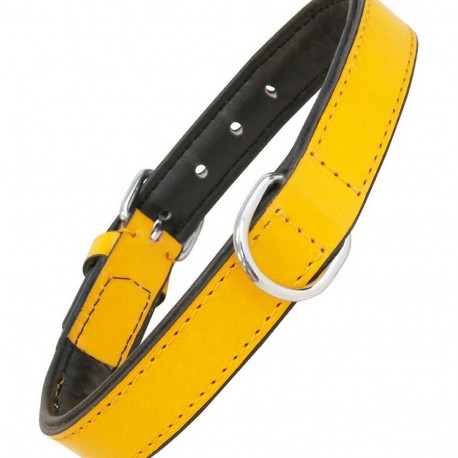 Dog collar Gloria Padded Yellow (45 x 2 cm)