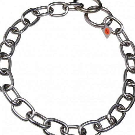 Hs Sprenger dog collar 4mm Links Semi-long 74cm, silver