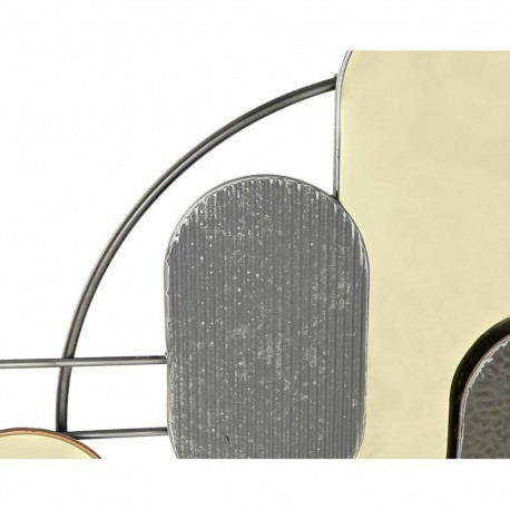 Seinakaunistus DKD Home Decor Hall Kuldne Metall PVC Kaasaegne (130 x 5 x 80,6 cm)