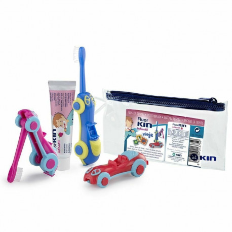 Oral Care komplekt lastele Kin Fluorkin Infantil Viaje Coche Auto (3 Tükid, osad)
