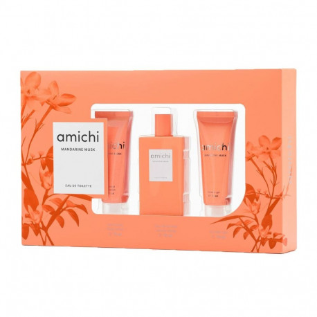 Naiste parfüümi komplekt Amichi Mandarine Musk 3 Tükid, osad