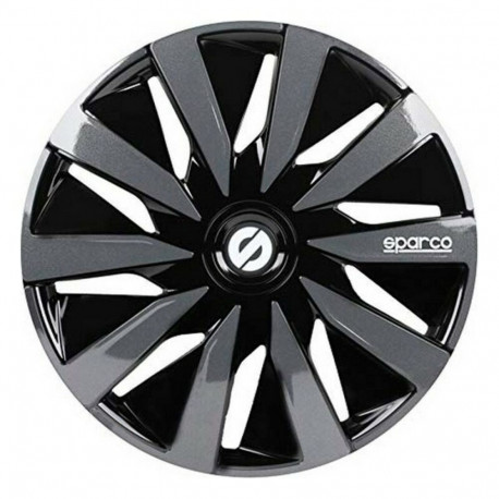 Hubcap Sparco Lazio Black/Grey 14" (4 uds)
