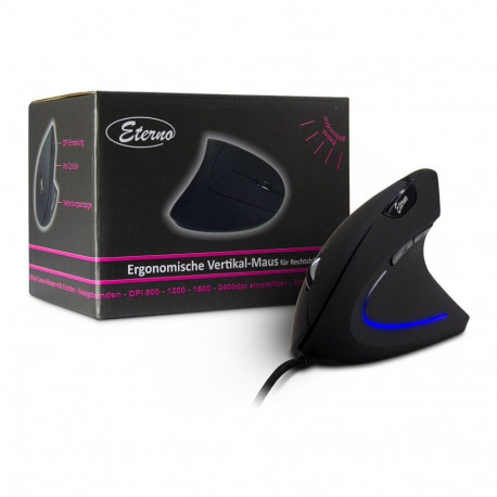 "Inter-Tech AC KM-206WR Maus Vertikal , ergonomisch , kabelgebunden"