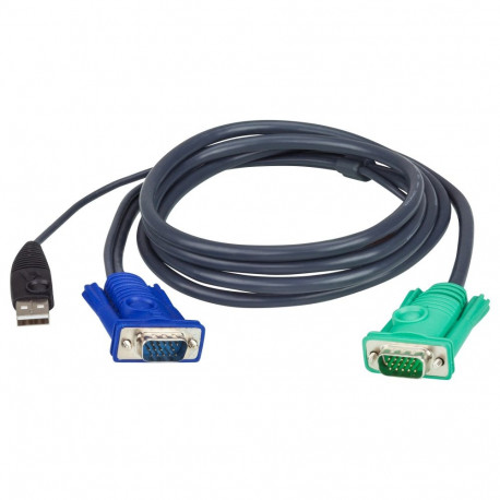 ATEN KVM-kaabel 2L-5201U VGA USB 1.2m, must