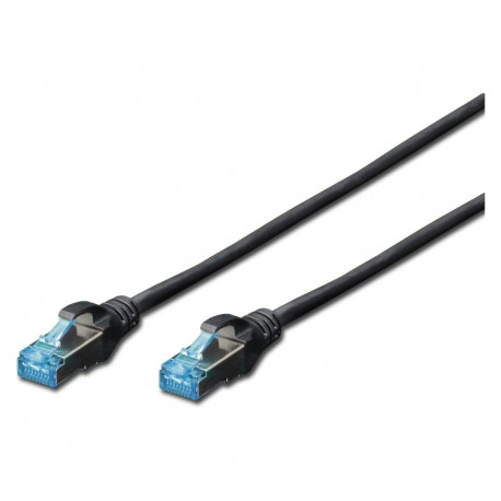 DIGITUS RJ45 SF/UTP Cat5e 1.00m must lukustuskaitsega patch-kaabel kilepakendis