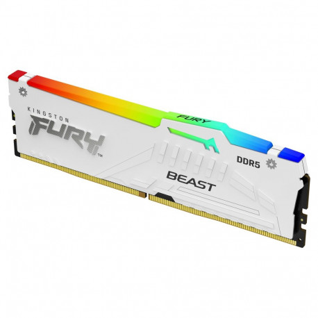 Kingston 16GB 6000MT/s DDR5 CL30 DIMM FURY Beast valge RGB EXPO