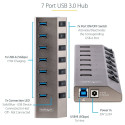 "StarTech 7-PT USB HUB W/ON/OFF SWITCHES"