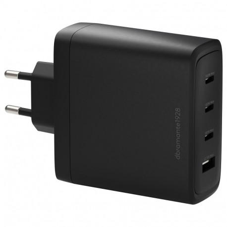 dbramante1928 re-charge toiteadapter, 140 Watt, 4 väljundporti (3 x USB-C, USB), must