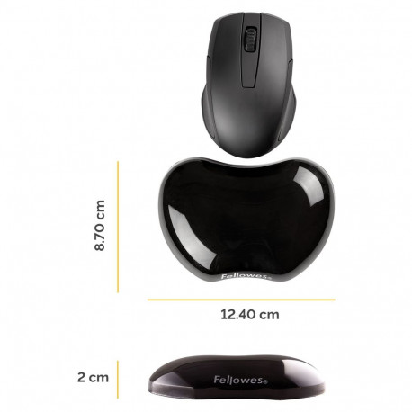"Fellowes Maus-Handgelenkauflage Crystal schwarz"